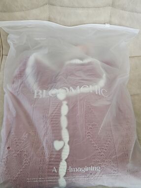 BloomChic Dusty Rose Knit Cardigan with Heart Buttons
